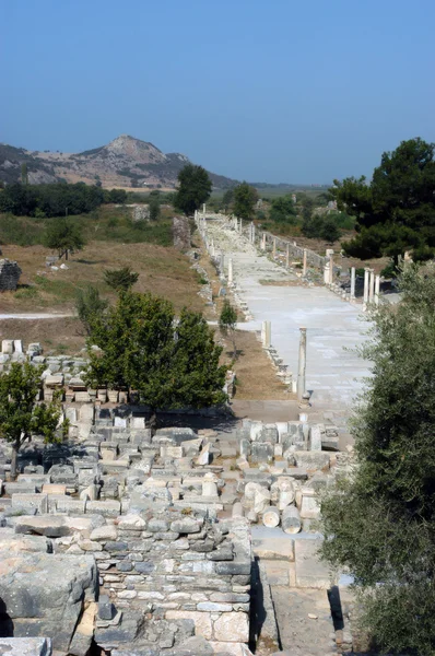 Et gammelt tempel i Efesus – stockfoto
