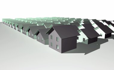 modern evlerin 3D render