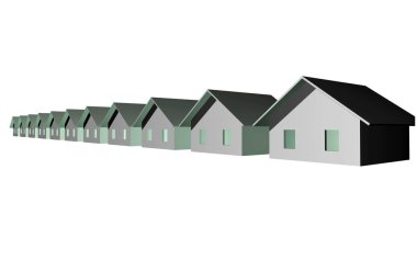 modern evlerin 3D render