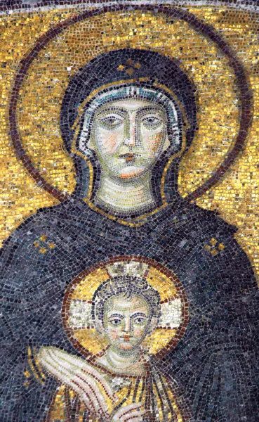 Mosaico da Virgem Maria — Fotografia de Stock
