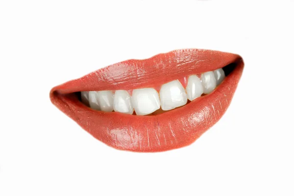 Uśmiechnięte usta kobiety — Zdjęcie stockowe