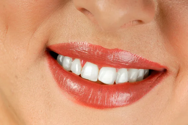 Sorrindo mulher boca — Fotografia de Stock