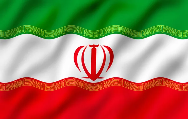 Waving flag of Iran — Stock Photo, Image