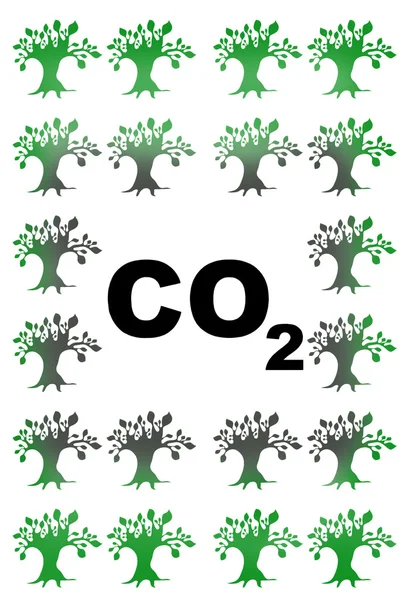 Abstract CO2 illustration — Stock Photo, Image