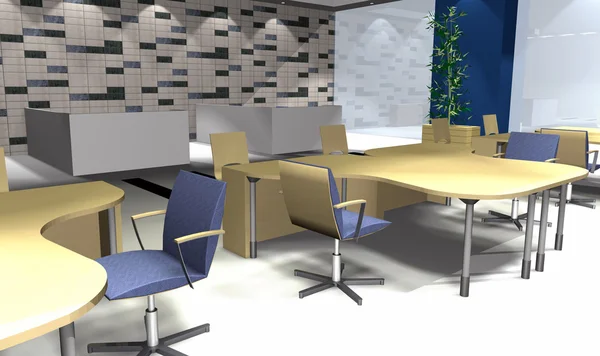 3D ofis iç — Stok fotoğraf