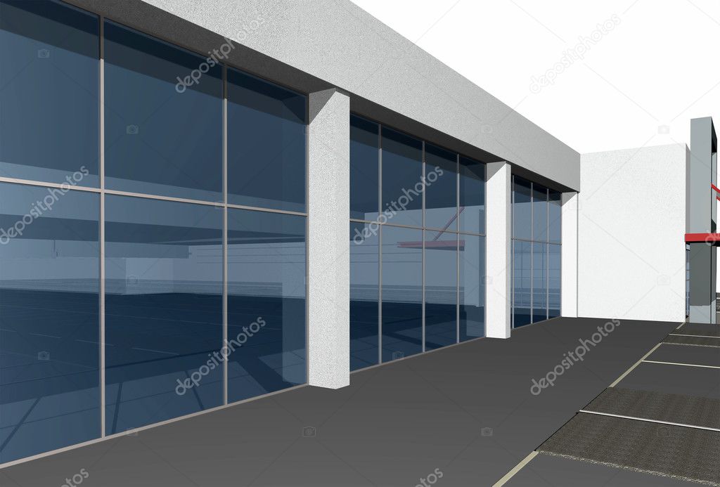 3D render of modern business center