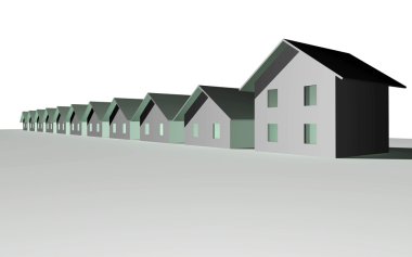 modern evlerin 3D render