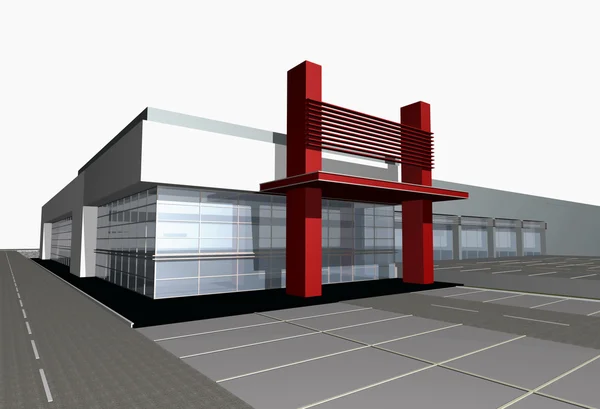 3D render van moderne business center — Stockfoto