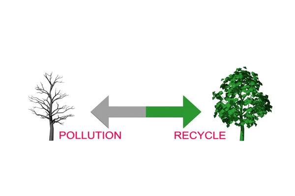 Föroreningar koncept, abstrakt 3d göra — Stockfoto