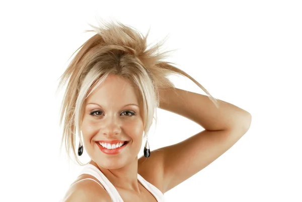 Smiling blonde woman — Stock Photo, Image
