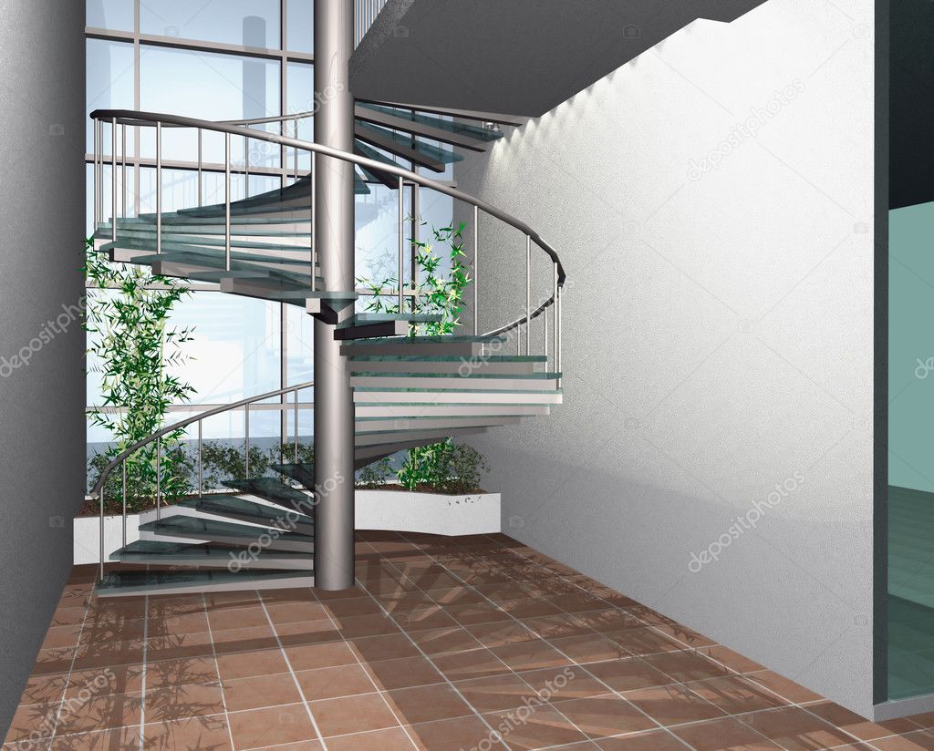 3D render of modern interior