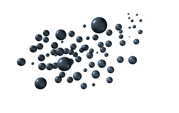 Renderização 3d abstrata com bolhas — Fotografia de Stock