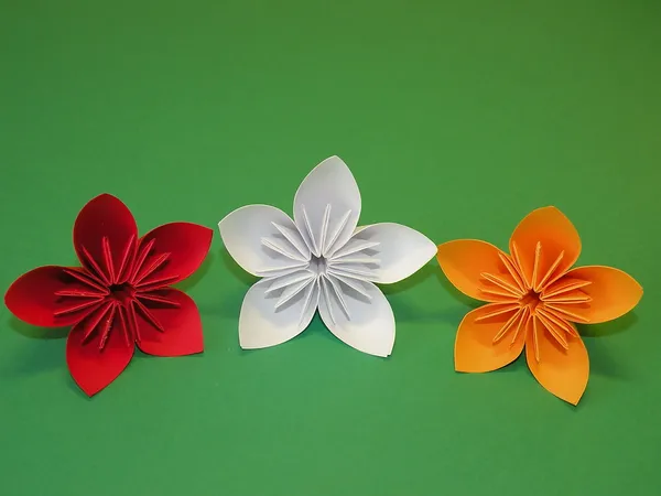 Origami květiny — Stock fotografie