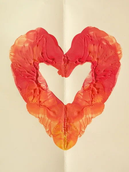 Corazón pintado — Foto de Stock