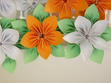 Origami flowers clipart