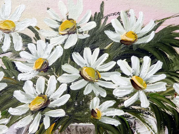 Flores de margarida pintadas — Fotografia de Stock