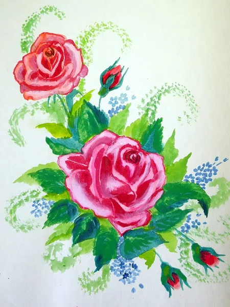 玫瑰花束 — 图库照片
