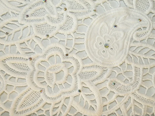 Beyaz çiçek fabtic — Stok fotoğraf