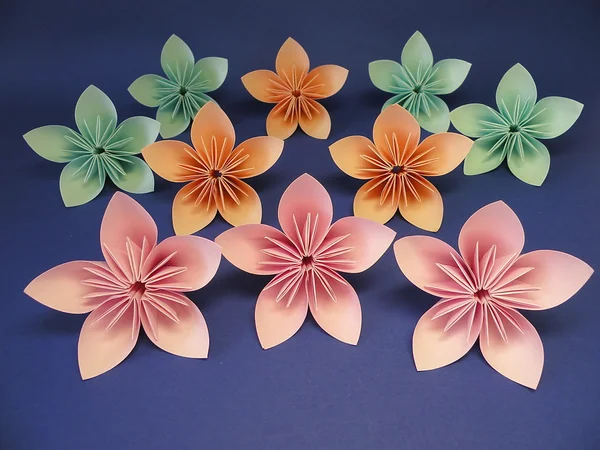 Origami květiny — Stock fotografie