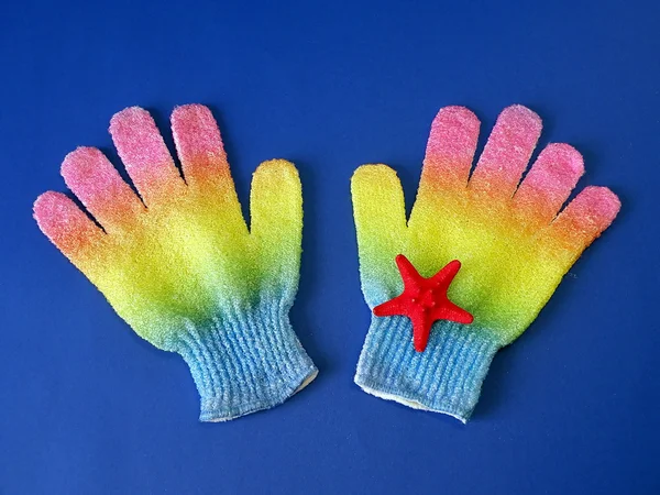 Massage handschoenen — Stockfoto