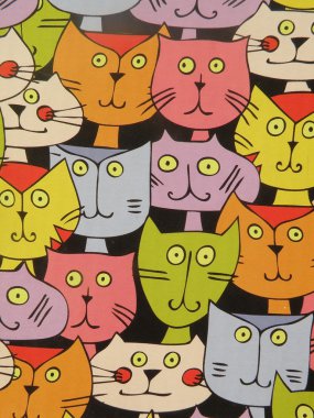 Paper with cats clipart