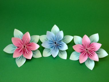 Origami flowers clipart
