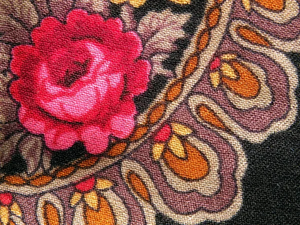 Fabric with rose — Stock Photo, Image