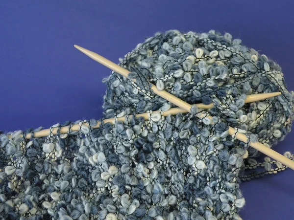Modré pletení — Stock fotografie