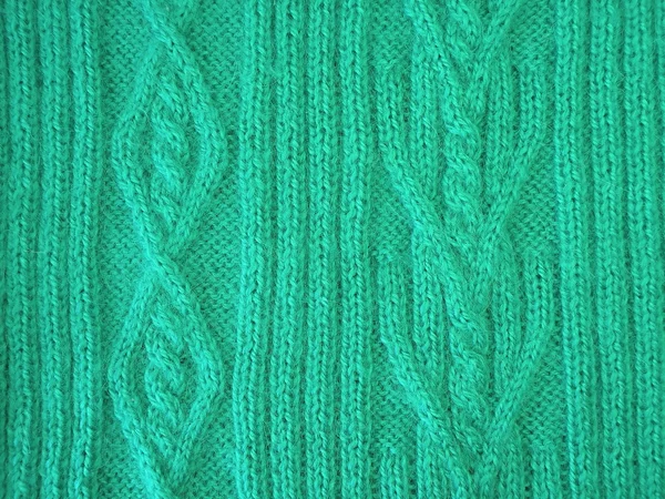 Green knitting — Stock Photo, Image