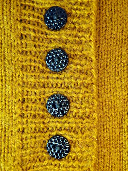 ボタンと編み物 — ストック写真