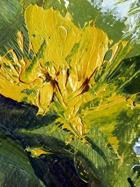 Sarı boyalı soyut — Stok fotoğraf