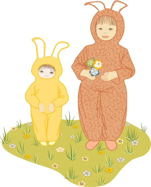 Easter childs — Stock Vector