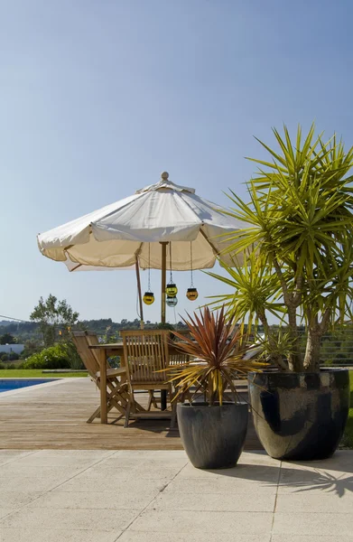 Stylish outdoor terrace — Stock Photo, Image