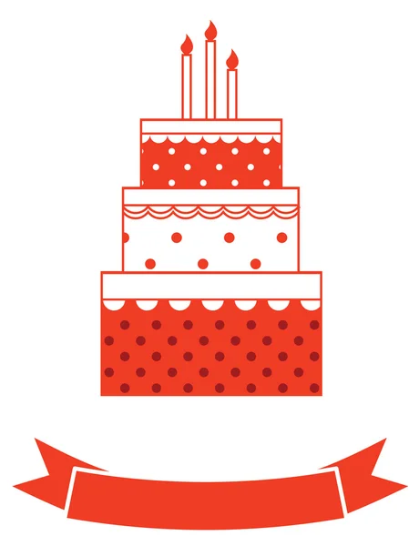 Verjaardagskaart taart — Stockfoto