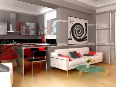 Modern interior clipart