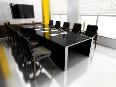 Modern room for meetings clipart