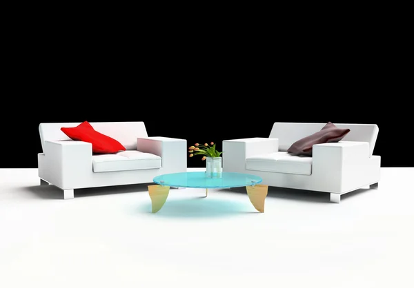 Möbel auf weißem Hintergrund — Stockfoto