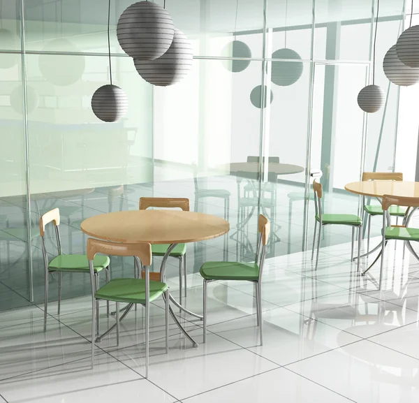 Mesa de comedor en la cafetería — Foto de Stock