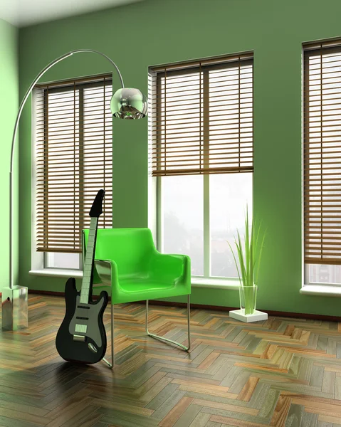 Grüner Sessel — Stockfoto