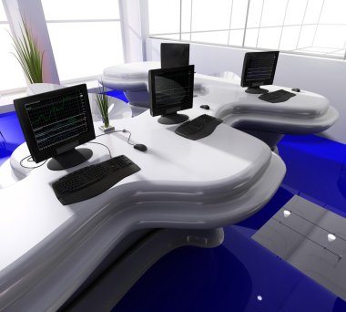 Modern ofiste işyeri