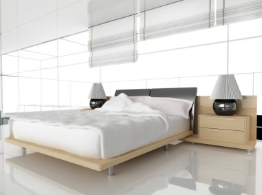 Modern bedroom clipart
