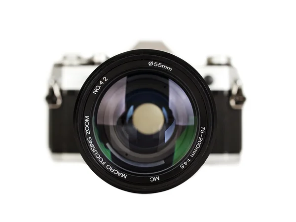 Câmera velha com lente grande — Fotografia de Stock