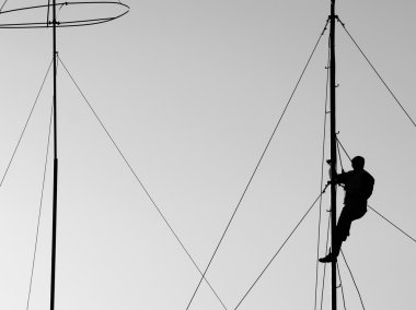 Climbing the antenna clipart