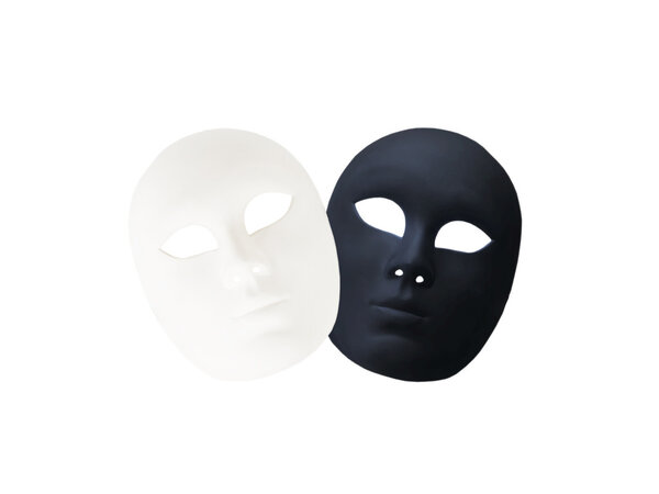 Black and white carnival masks