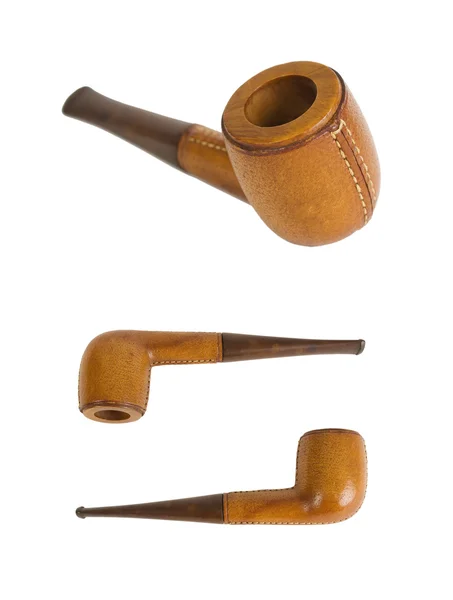 Brown leather pipe — Stock Photo, Image