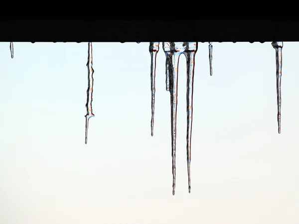 Derma buz sarkıtları — Stok fotoğraf