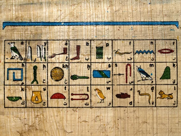Egyptian heroglyific alphabet — Stock Photo, Image