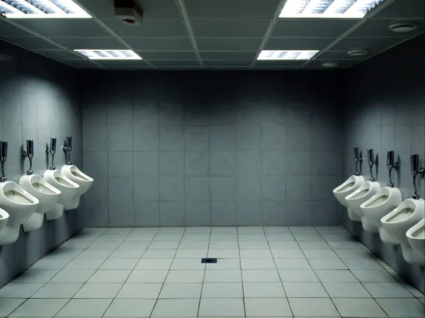 В мужском туалете — стоковое фото