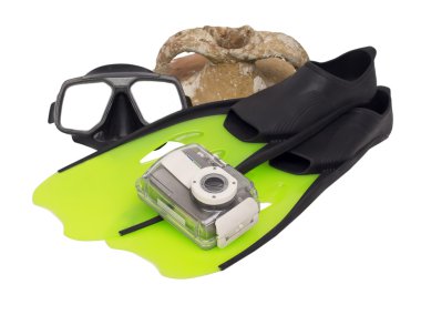 Ready for underwater photography clipart