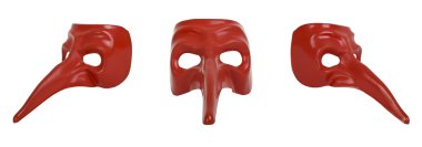 Kırmızı karnaval maskesi
